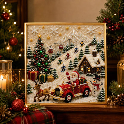 🎄Relaxing & Beginner-Friendly🎅 Premium 3D Pearl Christmas Wall Art Kit ⛄️❄️