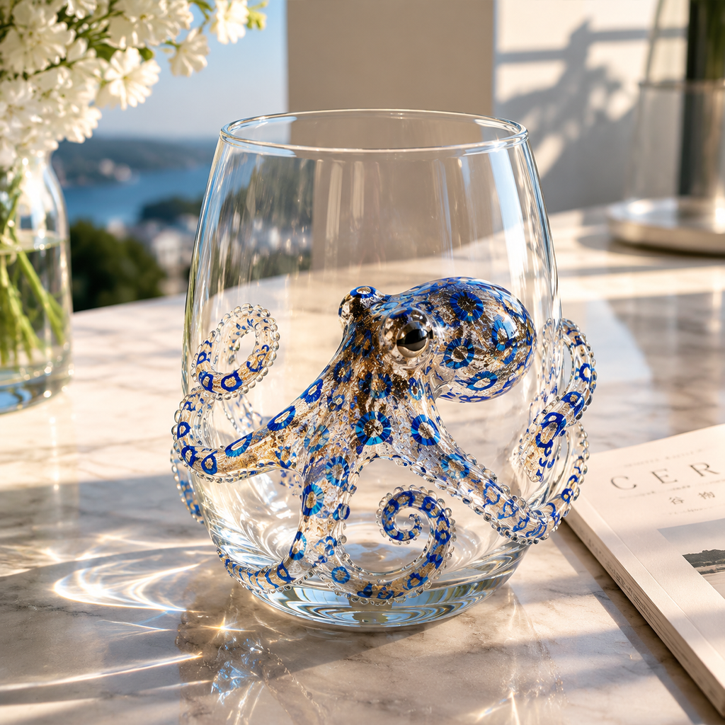 🔥Last Day 49% OFF-Artisanal Blue Ringed Octopus Glassware