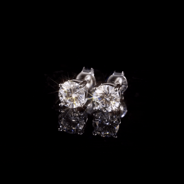 🔥2026 Hot Sale !🔥925 Silver Classic 4-Prong Moissanite Earrings