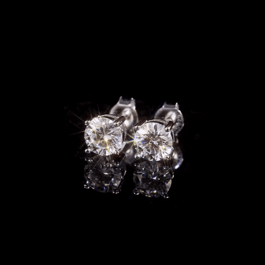 🔥2026 Hot Sale !🔥925 Silver Classic 4-Prong Moissanite Earrings