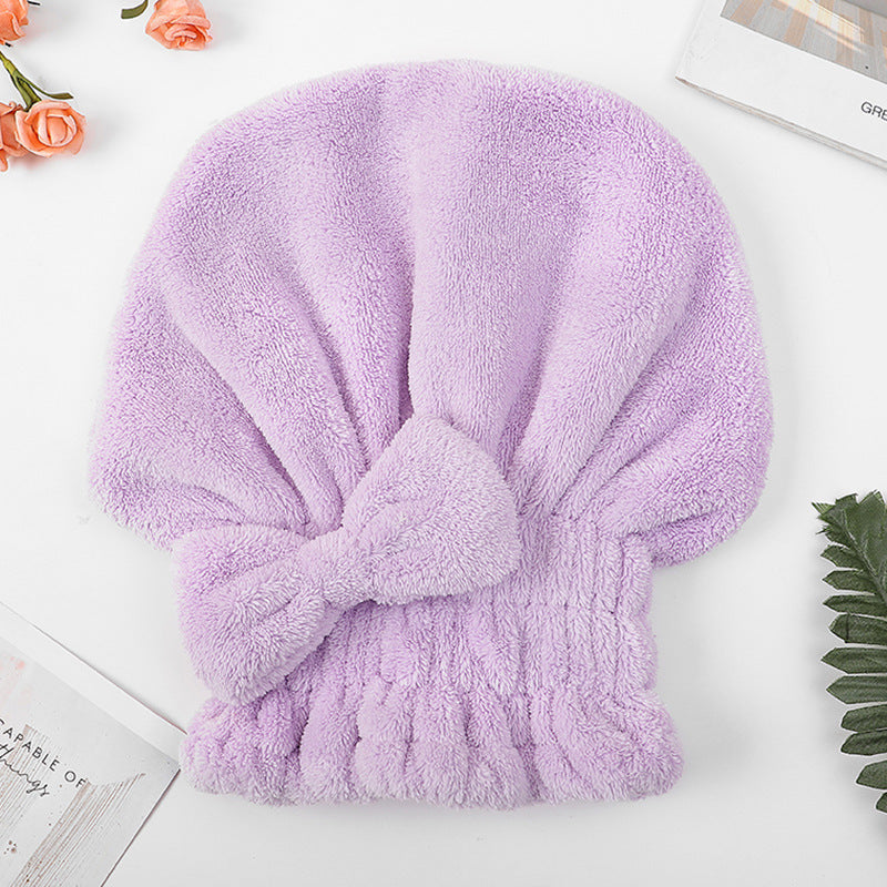 🎀Cute bow drying cap for women, absorbent quick-drying, thickened❄️