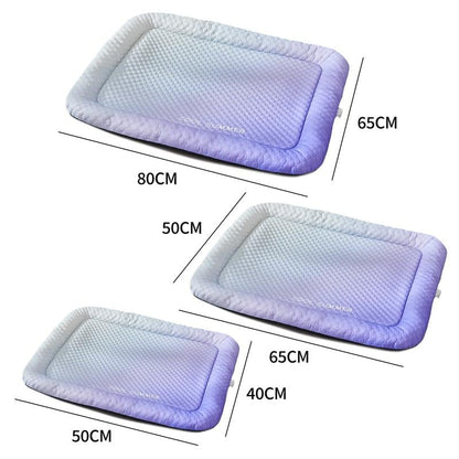 🔥⚡50K+ SOLD!❄️Pet Cooling Pad Mat for Dogs and Cats - ✅Breathable Soft Sleeping Cushion for Indoor Floors Sofas🛋️|Car Travel🚗| Washable Multiple Sizes Available