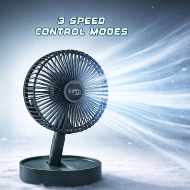 🔥USB Rechargeable Mini Telescopic Folding Fan