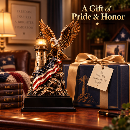 🦅🇺🇸 Liberty Lighthouse™ – Lighted American Eagle Decor