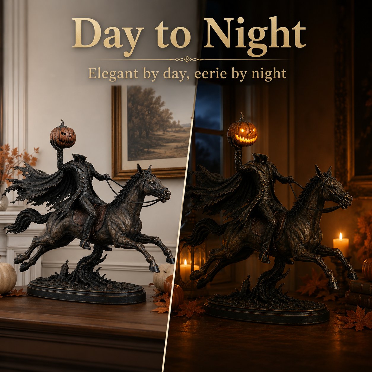 🎃🏇Midnight Chase Headless Horseman Statue | Awaken the Legend of the Hollow(✨Same as the video)