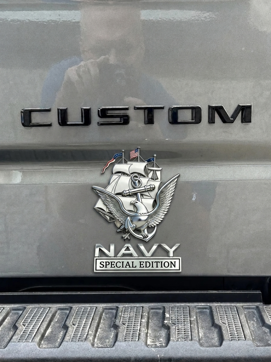 🔥 Father’s Day Sale -🎁U.S. Navy Special Edition Metal Vehicle Badge