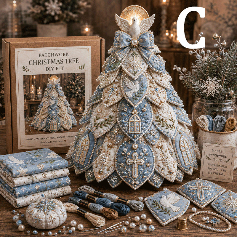 🔥49% Off Last Day - BUY 3 GET 1 FREE✝️ Religious-Themed Beaded & Quilted Christmas Tree DIY Kit