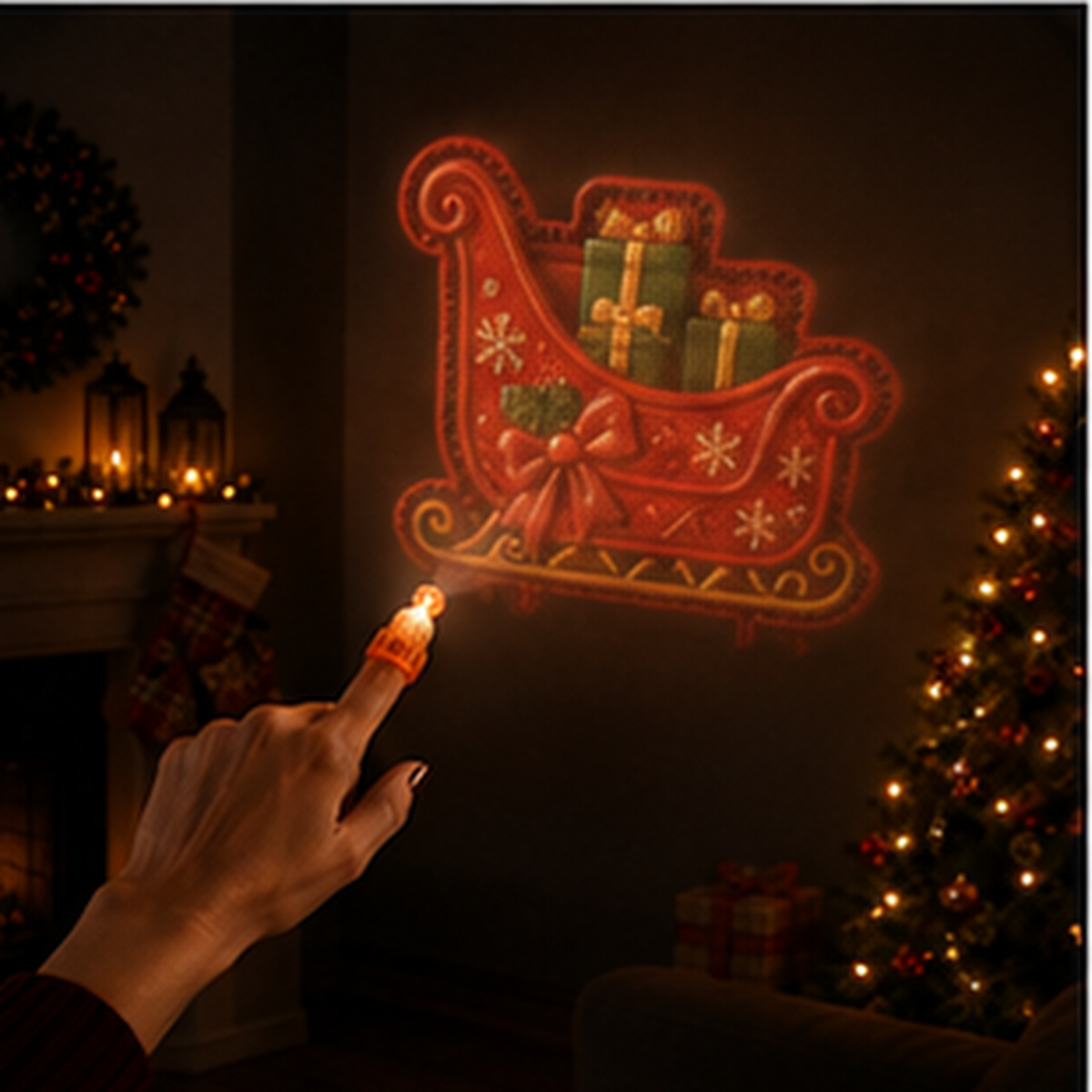 Christmas Finger Projector Lights – Mini Pattern Projector