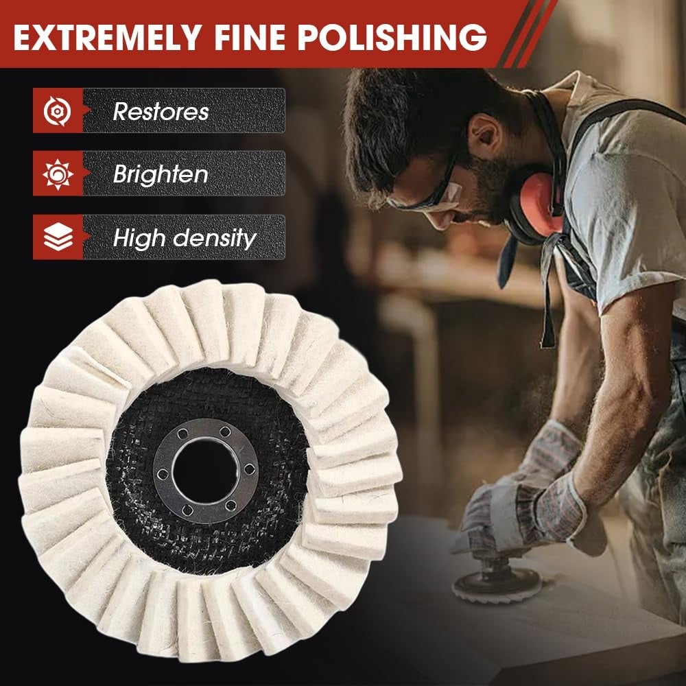 Premium Wool Felt Polishing Flap Disc for Angle Grinders – Effortless Mirror Finish