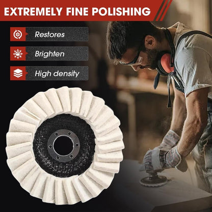 Premium Wool Felt Polishing Flap Disc for Angle Grinders – Effortless Mirror Finish