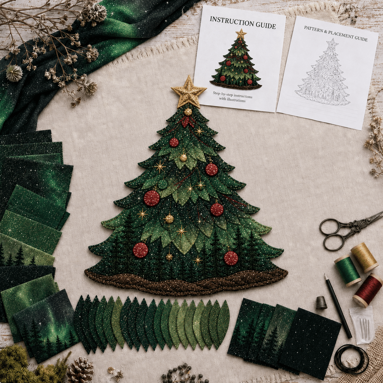 🧵 Christmas Fabric Art Door Hanging Craft Kit - Limited Time 50% OFF