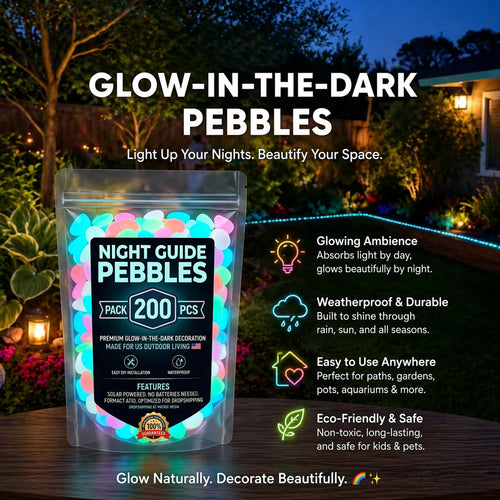 💥LAST DAY SALE 70%OFF💥🌈Colorful Glow-in-the-Dark Garden Stones