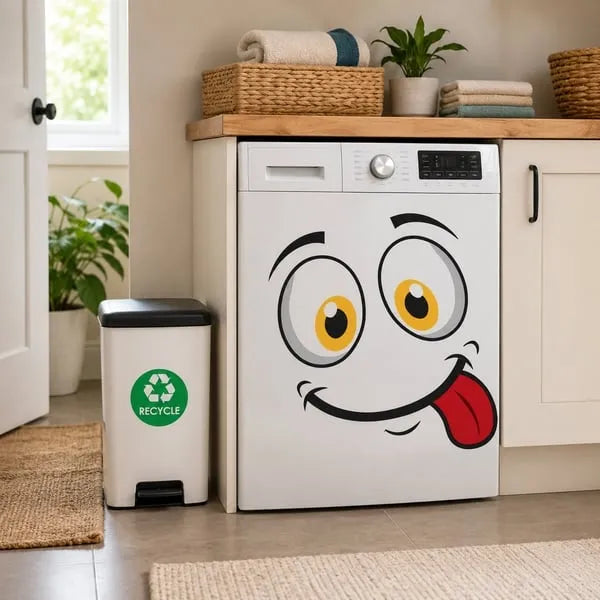🌱 Eco-Friendly Funny Face Sticker Set(4 whimsical facial expressions from grinning to silly)