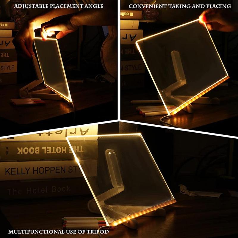 🔥Last Day 49% OFF🔥 - 🎁Creative Rewritable Acrylic LED Message Board - (come with 7 Pens)🎨