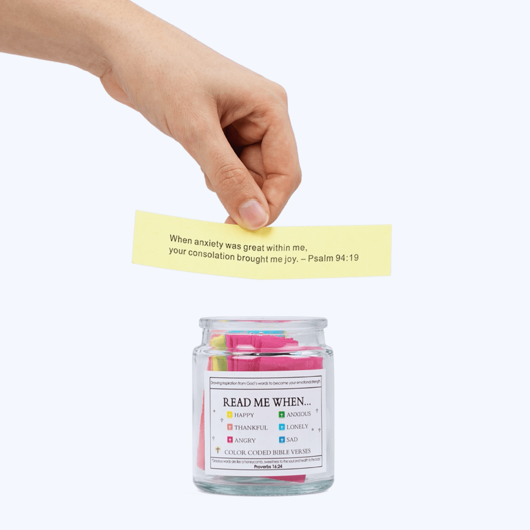 ✝️ Bible Verse Jar • Divine Encouragement for Every Moment ✨ Handmade 90 Day Bible Verses Jar