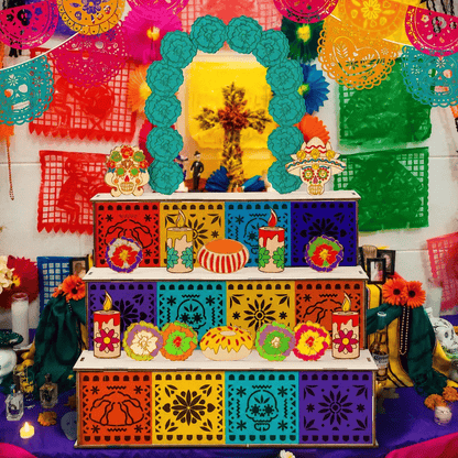 🔥Last Day 49% OFF - 🎃🏵️Day of the Dead Wooden Altar Display Set(📦Buy 2 Free Shipping)