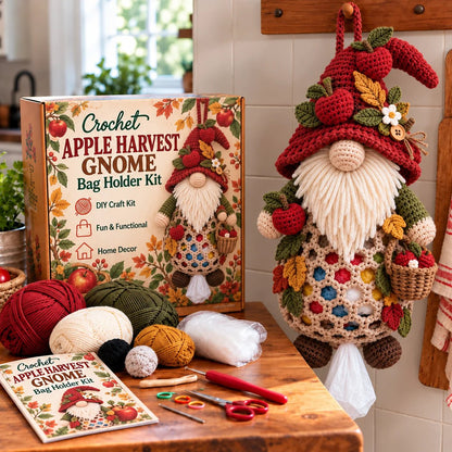 🧶 Gnome Kitchen Keepers | Crochet Bag Holder Collection 🌿