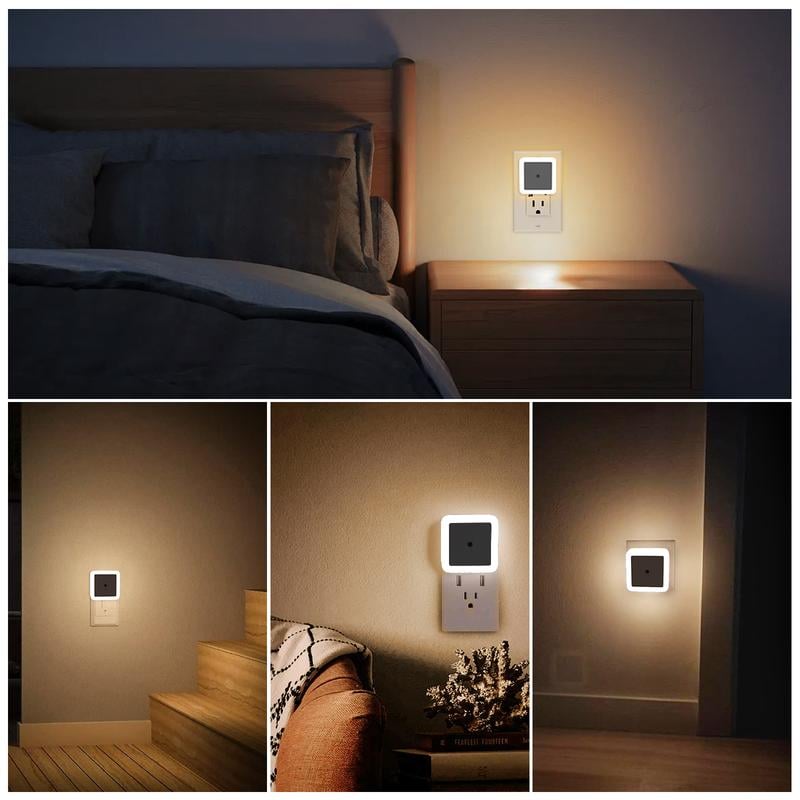 6pcs Night Light, Night Lights Plug into Wall , Nightlight Plug in Night Lights, Dusk to Dawn Night Lamp Led Night Light for Bedroom, Bathroom, Hallway Warm White
