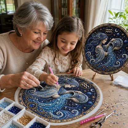 🔥 LAST DAY 49% OFF – ✨ Premium 3D Pearl 12 Zodiac Signs Art Kit ♈🌙💎