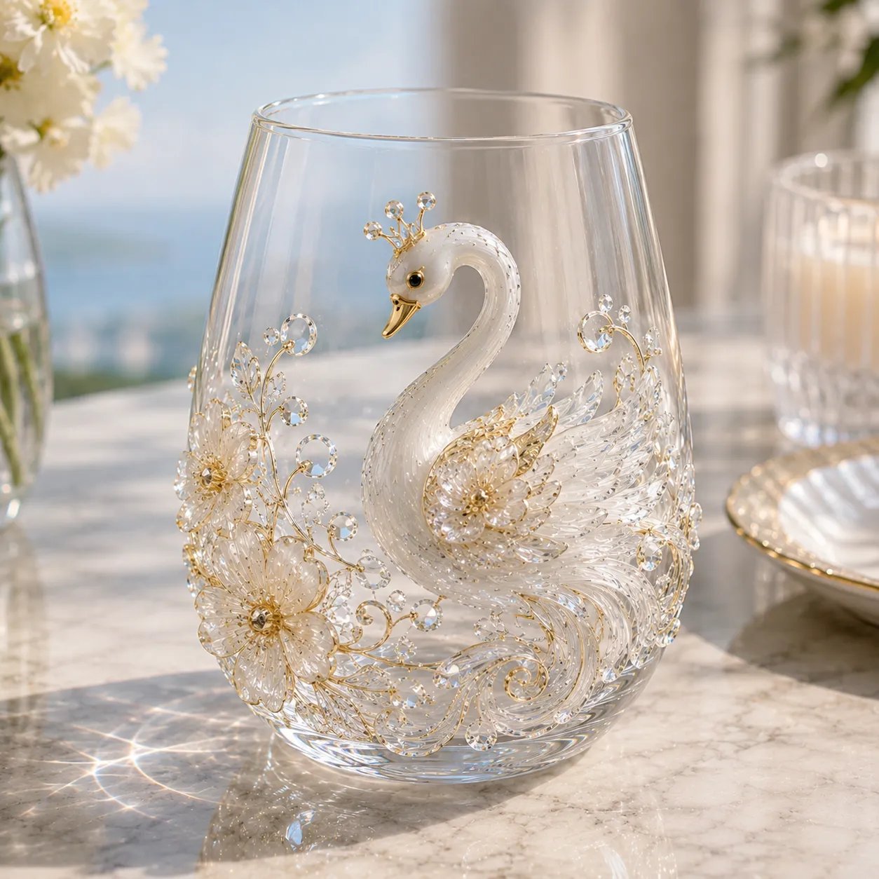 🔥✨ 3D Animal Floral Glass Tumbler | For Prettier Sips, Sunlight-Catching Details, Nature Charm & Elegant Everyday Drink Vibes 🌸🐾