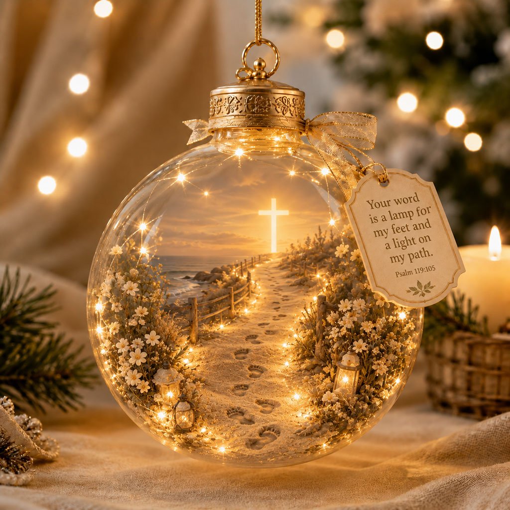 Illuminated Christian Scripture Keepsake Ornaments