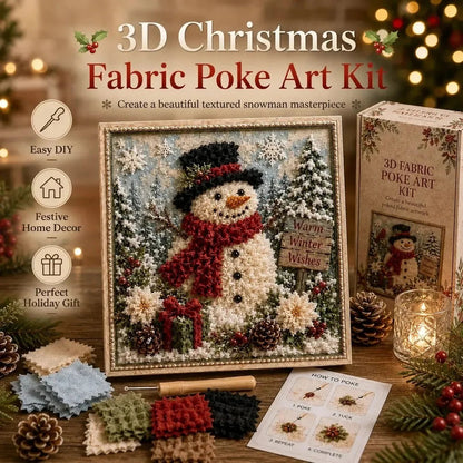 🎄 3D Christmas Fabric Poke Art Kit