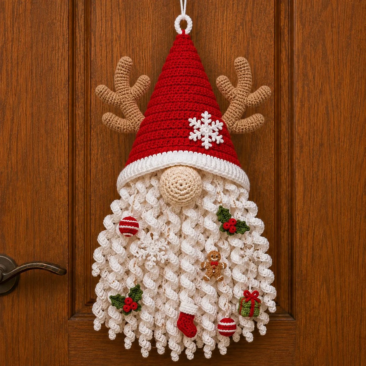 ⏳ Last Day 49% OFF – 🧶 DIY Seasonal 3D Crochet Door Hanger Kit Collection | Coordinated Yarn, Filling, Accessories & Step-by-Step Instructions Included 💕
