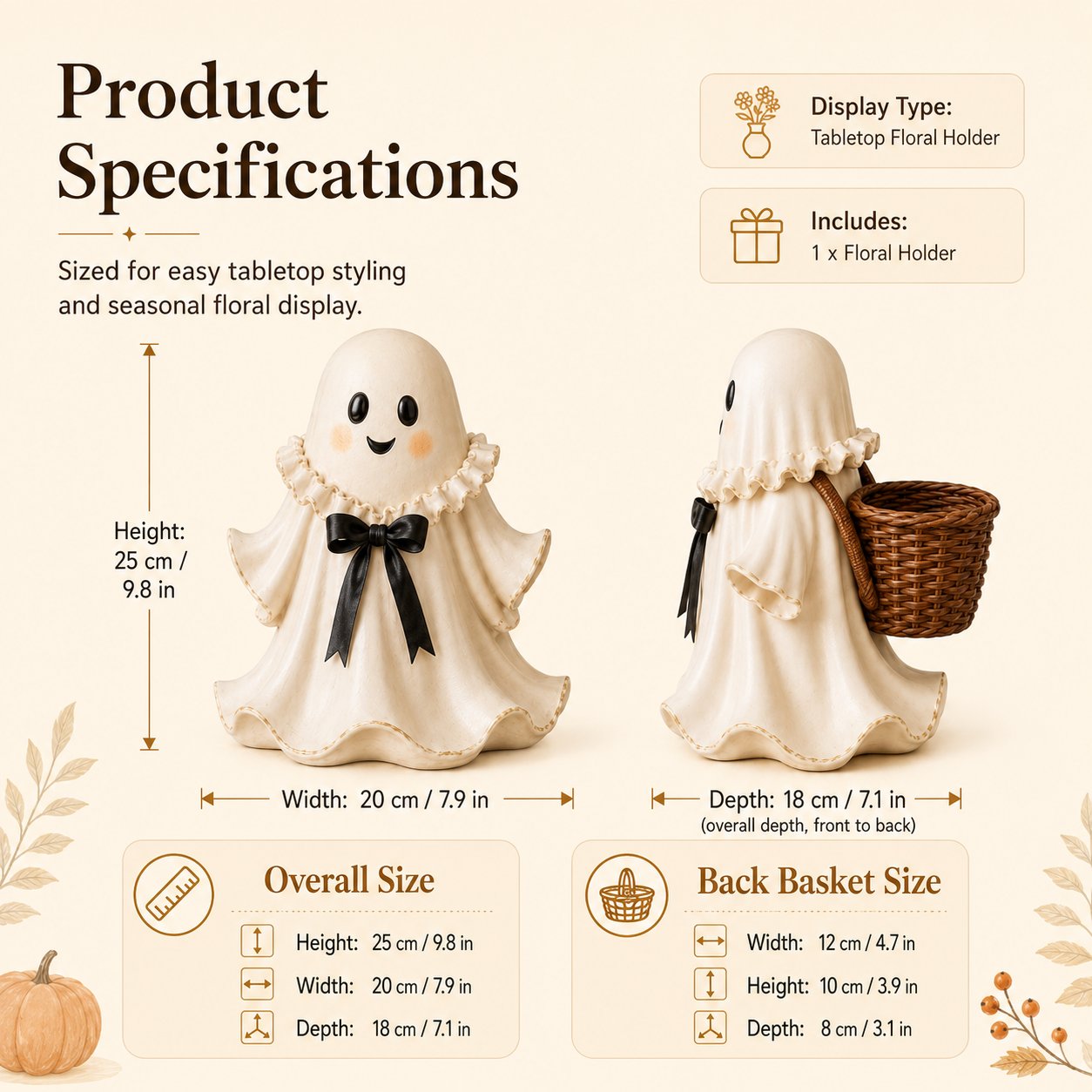 👻 49% OFF Today -Fall Halloween Floral Holde