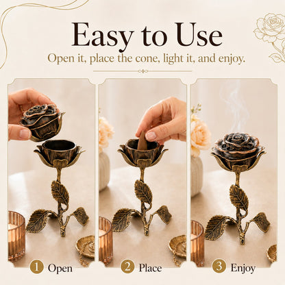 🔥Hot Sale 49% off 🌹💕Vintage Rose Incense Burner