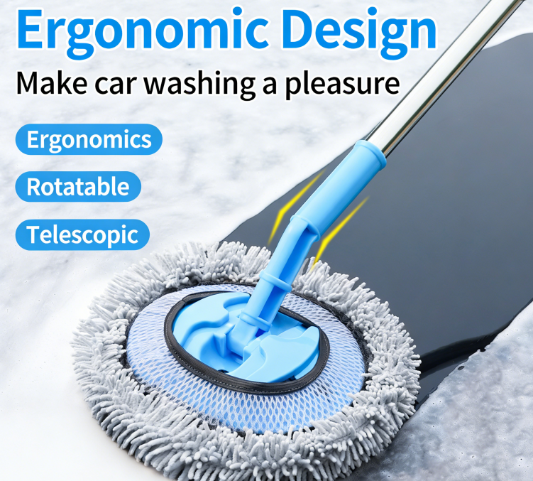 🔥Last Day 49% OFF - Durable Aluminum Long Handle Telescopic Car Wash Mop
