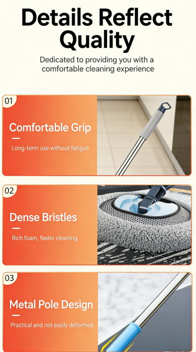 🔥Last Day 49% OFF - Durable Aluminum Long Handle Telescopic Car Wash Mop