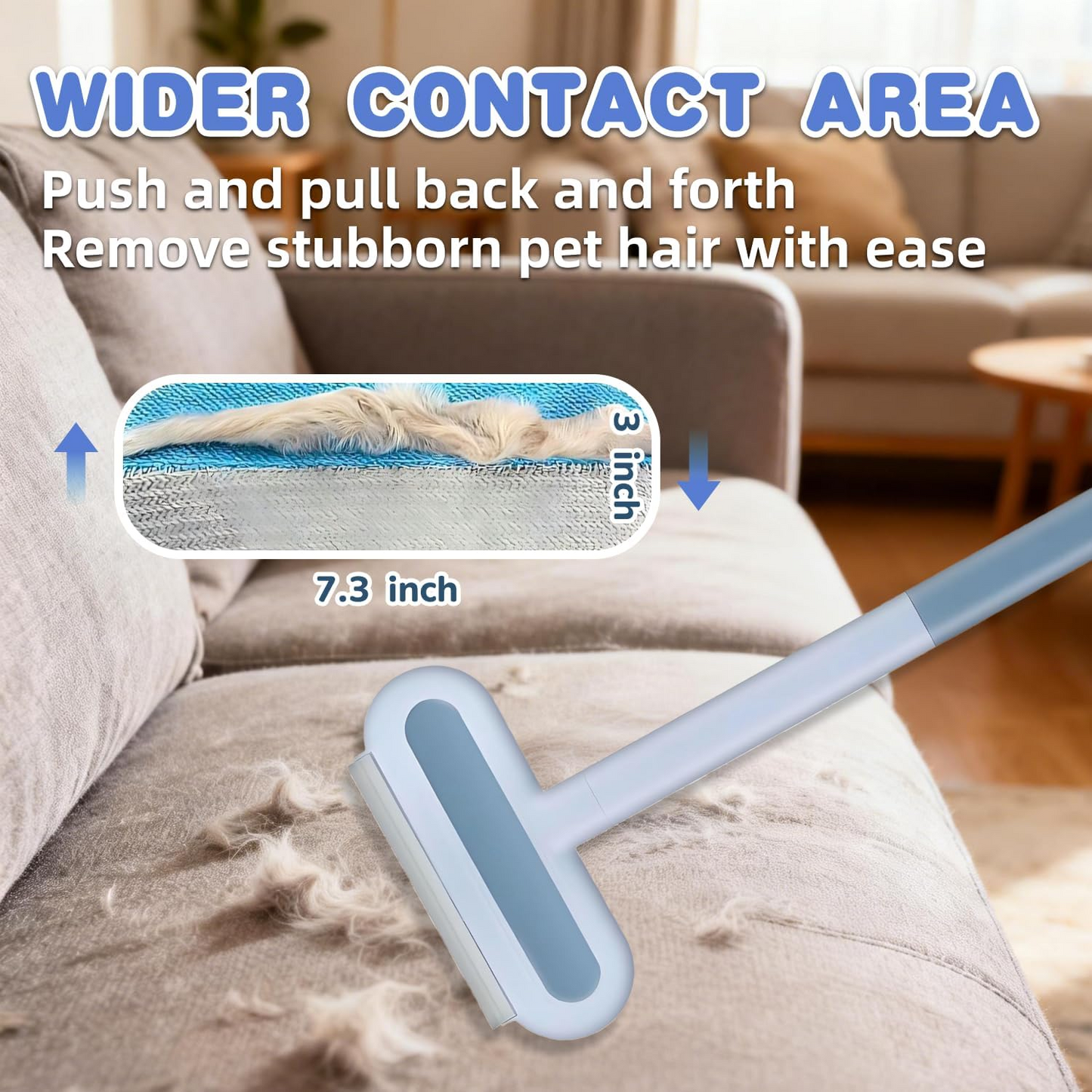 🐾LAST DAY 50% off✨3-in-1 Pet Hair Remover Brush - Long Handle