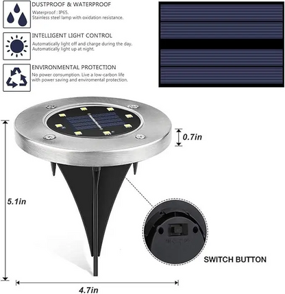 ✨Hot Sale Promotion 70% OFF💡Outdoor Waterproof Solar Ground Light