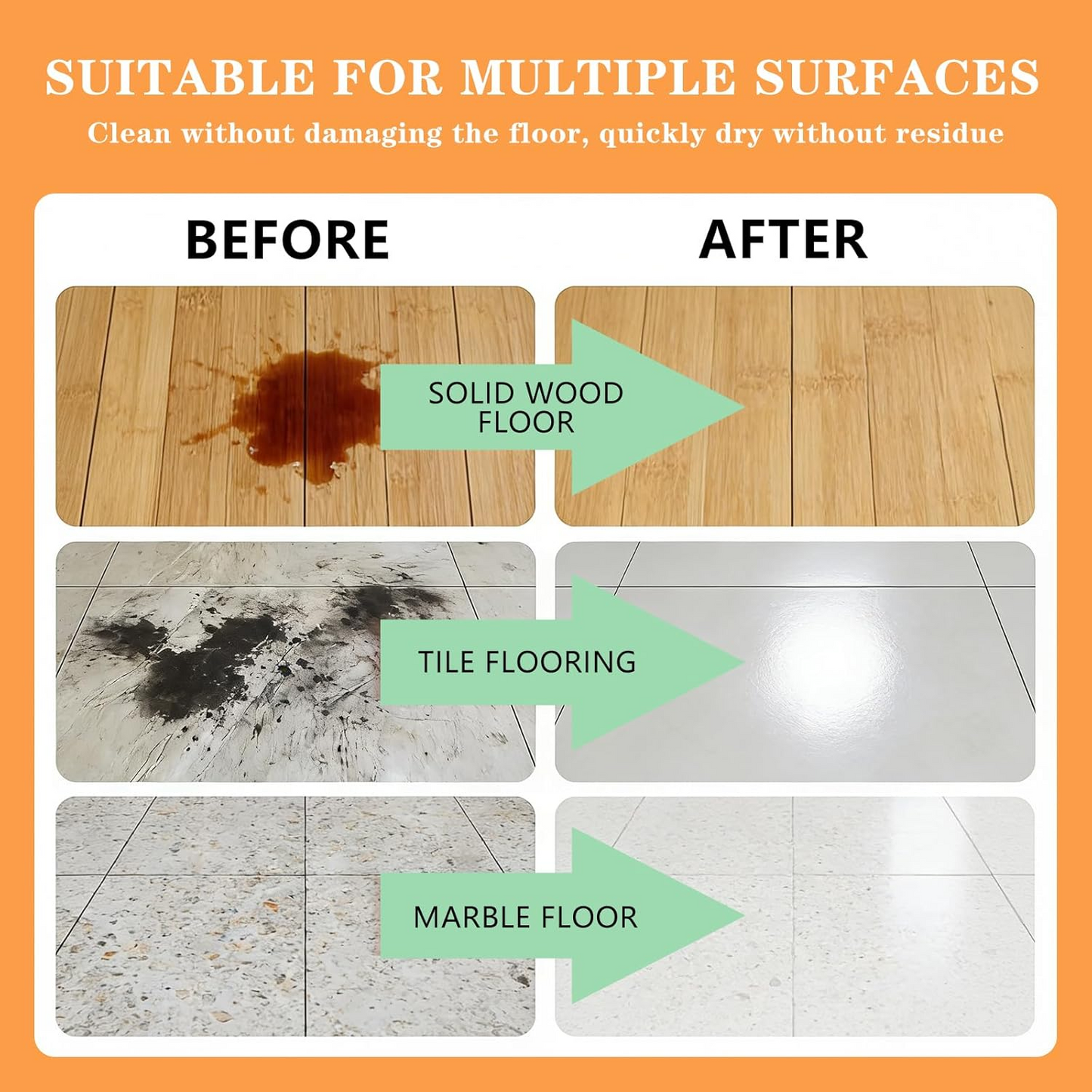 💦Last Day 70% OFF 🔥  Floor Cleaning Tablets - Safe for Wood Tile Marble Quick Dry