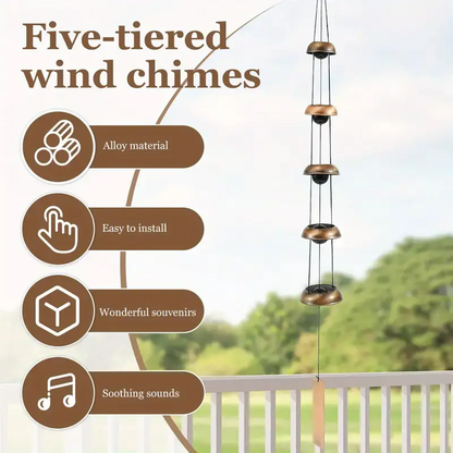 🎐 Zen Copper Pagoda Wind Chimes🌿 – Bring Peace & Harmony to Your Home & Garden