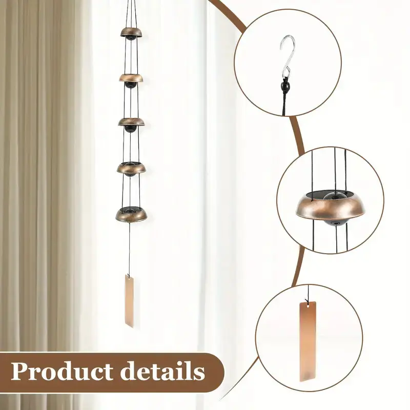 🎐 Zen Copper Pagoda Wind Chimes🌿 – Bring Peace & Harmony to Your Home & Garden
