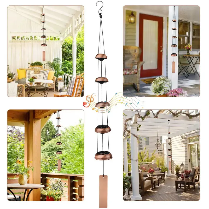 🎐 Zen Copper Pagoda Wind Chimes🌿 – Bring Peace & Harmony to Your Home & Garden