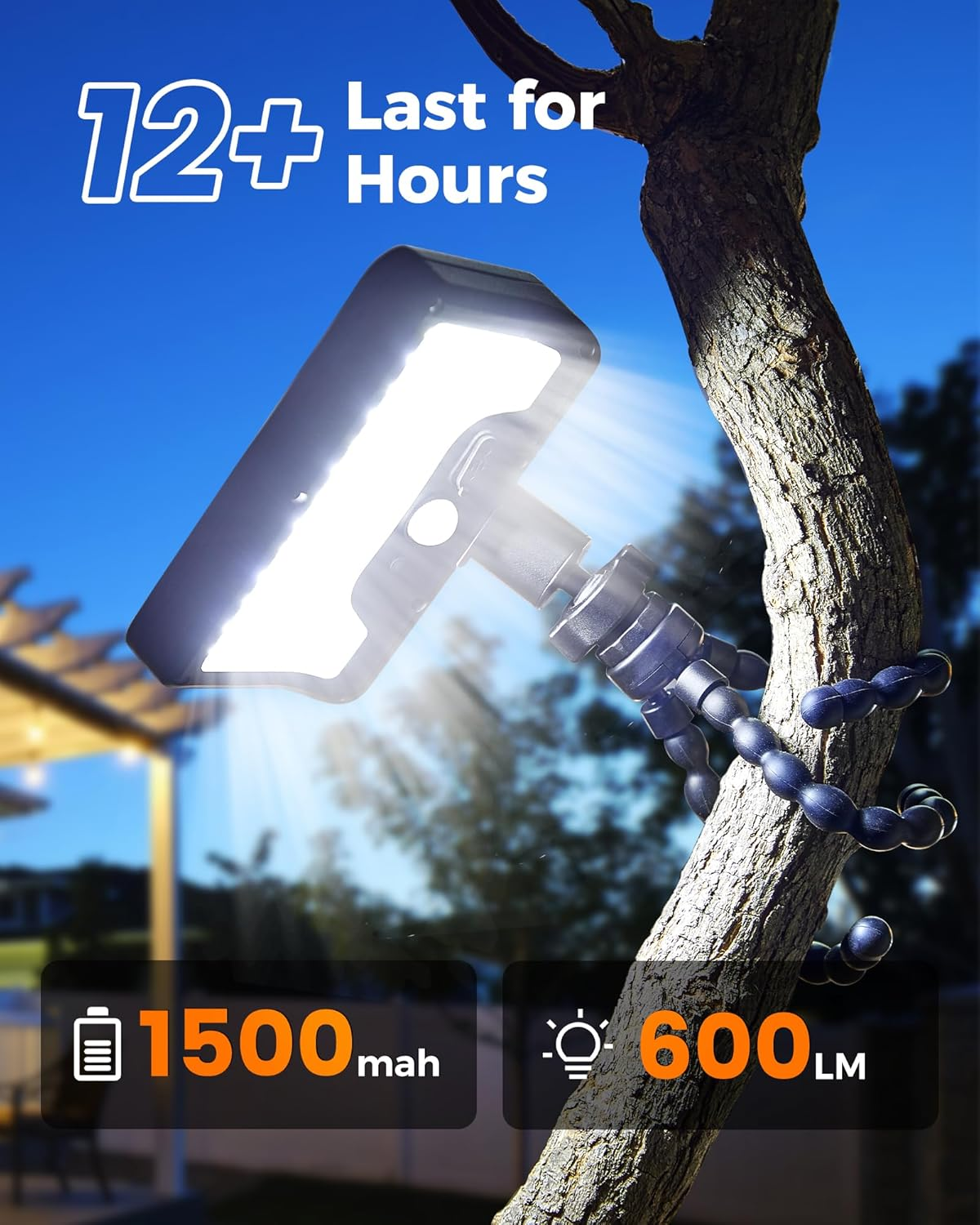 💡Last Day 70% OFF🔥Motion sensor outdoor light strip flexible octopus tripod