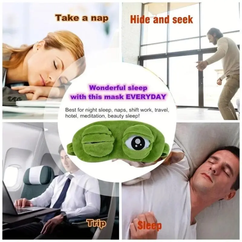 🐸50% OFF!💤Soft Funny Frog 3D Sleep Mask