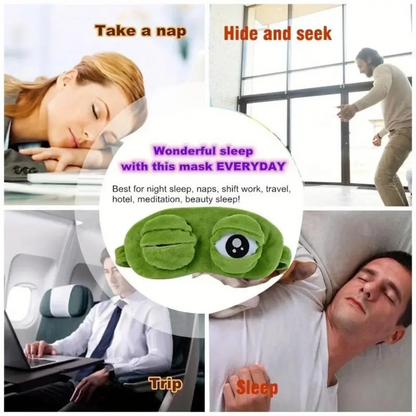 🐸50% OFF!💤Soft Funny Frog 3D Sleep Mask