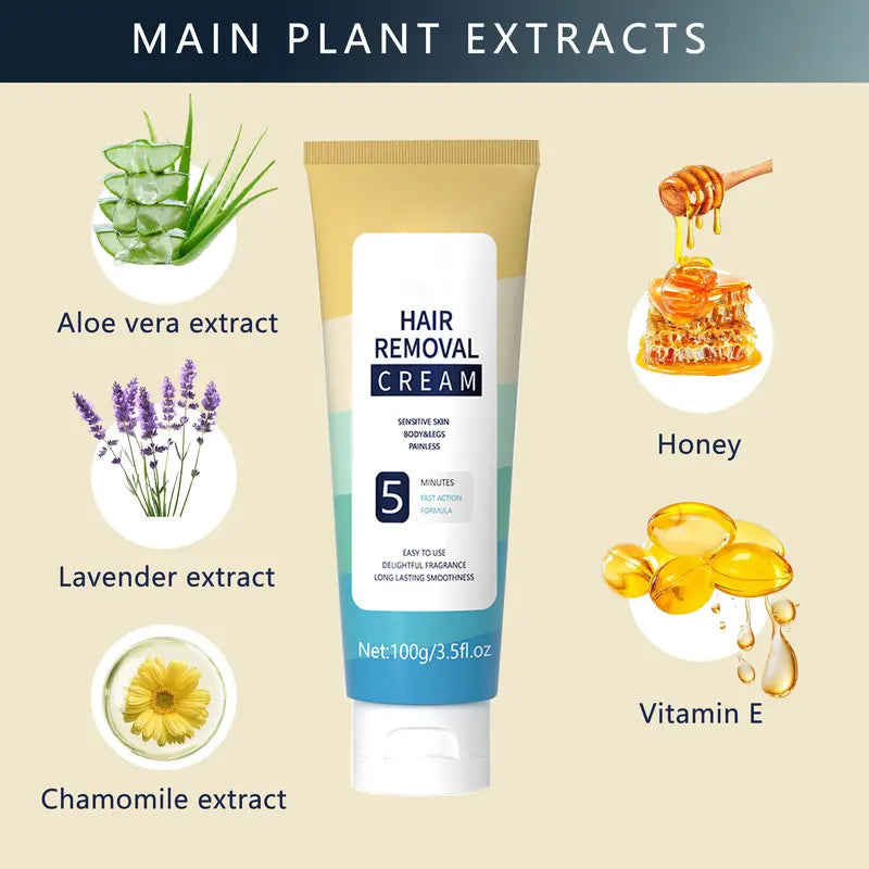 💖Last Day 70% OFF✨5-Minute Painless Hair Removal Cream for Sensitive Skin