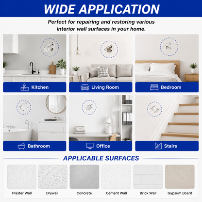 🛠️Last Day 70% OFF ✨White Drywall Repair – No Sanding🕒Quick & Smooth