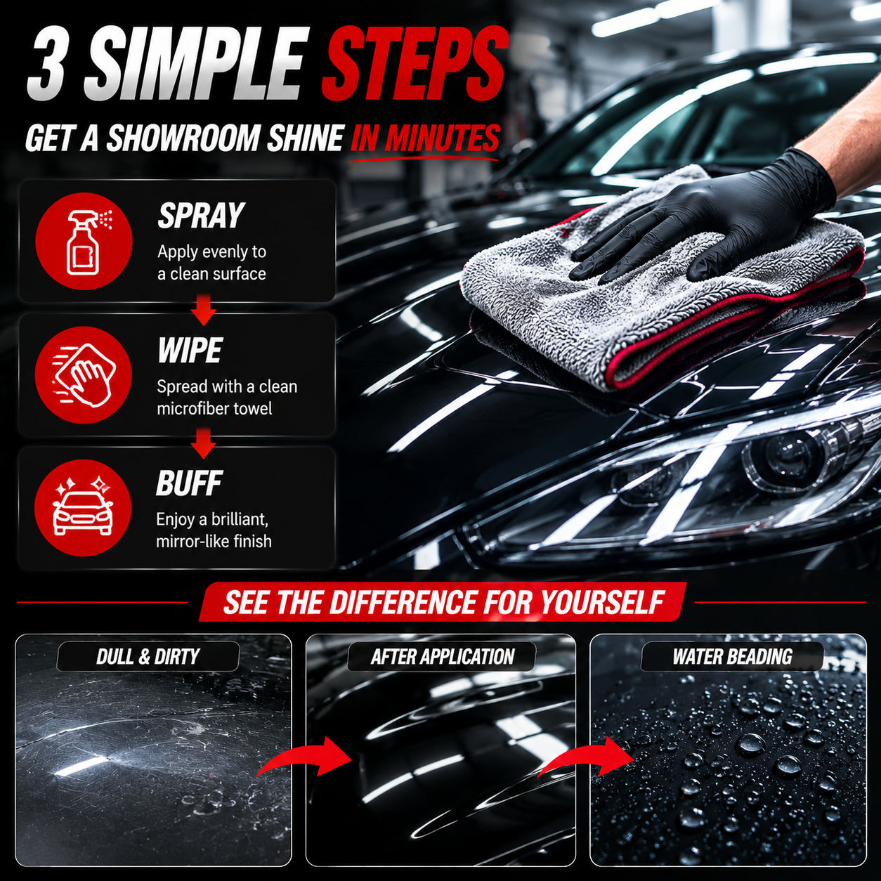 ✨Last Day 70% OFF🚗3-in-1 Quick Effect Car Coating Spray