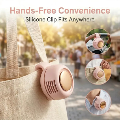 💛 50% OFF! Mini Bladeless Fan. Portable, rechargeable, and silent. Ideal for outdoor travel,Perfect Gift