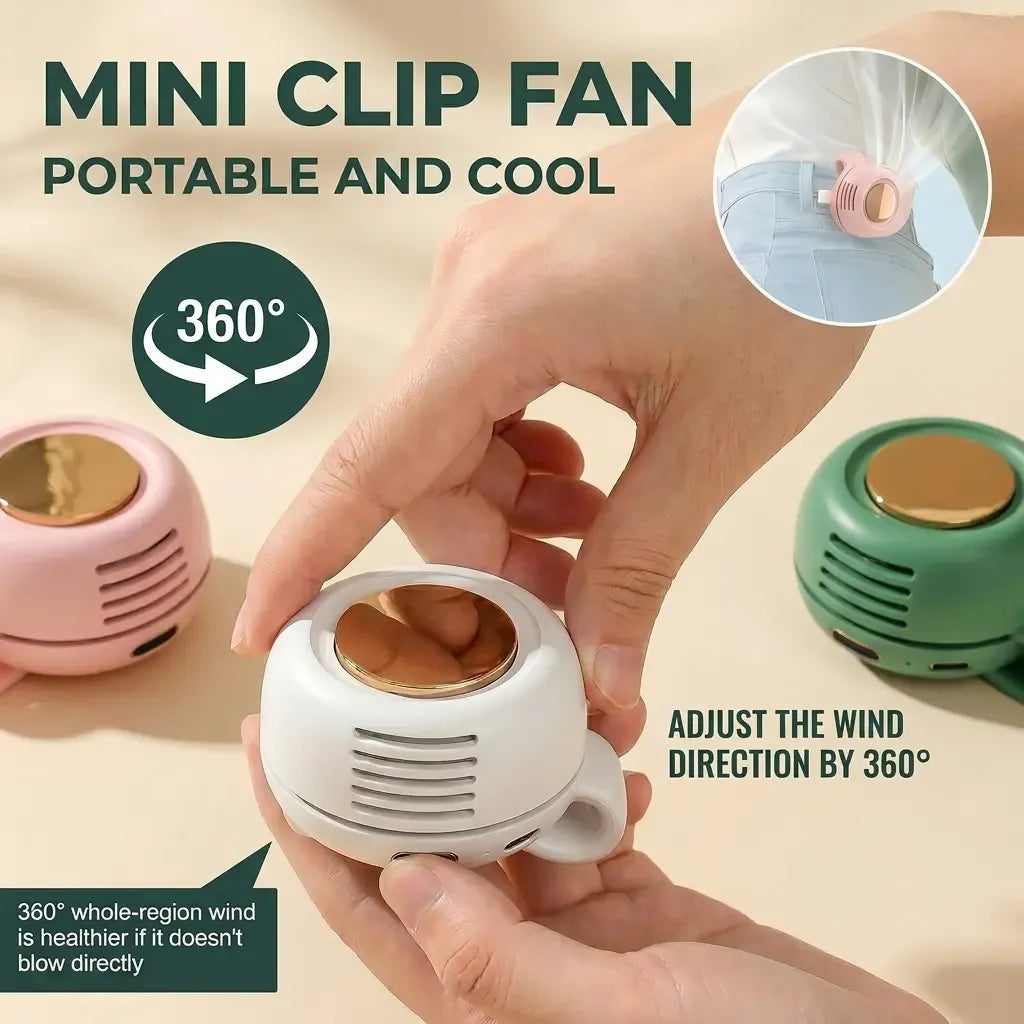 💛 50% OFF! Mini Bladeless Fan. Portable, rechargeable, and silent. Ideal for outdoor travel,Perfect Gift