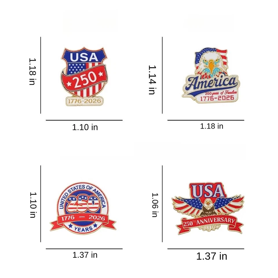 🔥LAST DAY 50% OFF🔥America’s 250th Anniversary Commemorative Enamel Pin Set