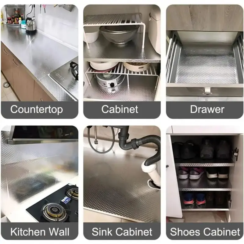 🔥 Hot Sale Promotion 49% OFF🎁Kitchen Wallpaper Oil Proof Sticker Aluminum Foil Backsplash Self