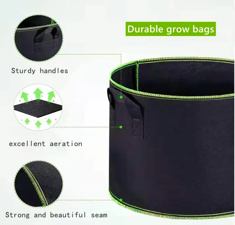 🌱Last Day 50% OFF 🪴Gallon Grow Bags – Heavy Duty Aeration Fabric Pots with Handles for Vegetables, Flowers & Fruits