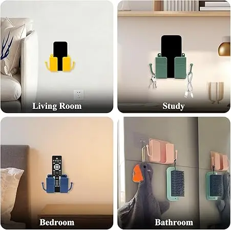 ✨Day Sale 50% OFF🎉Wall Mount Phone Holder Adhesive Wall Phone Mount Charging Stand and Remote