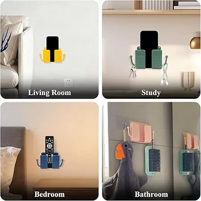 ✨Day Sale 50% OFF🎉Wall Mount Phone Holder Adhesive Wall Phone Mount Charging Stand and Remote